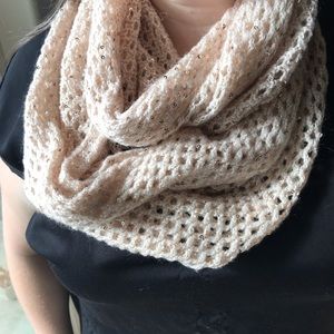 H&M blush pink infinity sparkle scarf